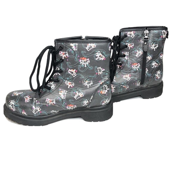 Disney D-Signed Descendants Sz 4 High Top Crown Pleaser 6 Eye Boots Girls - Picture 1 of 12